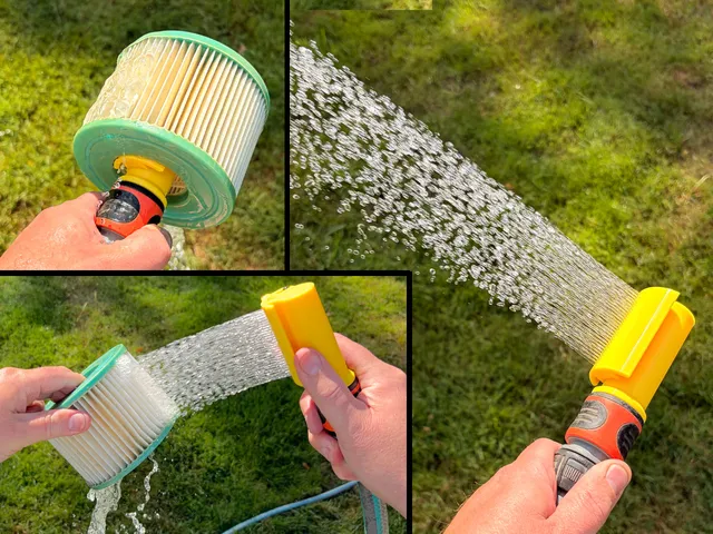 Filter cleaner for inflatable hot tubs — foto autora