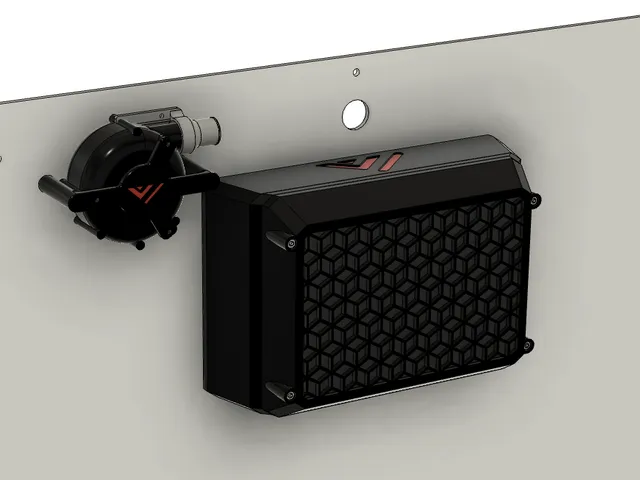 VzBot 330 compact HEPA fan housing
