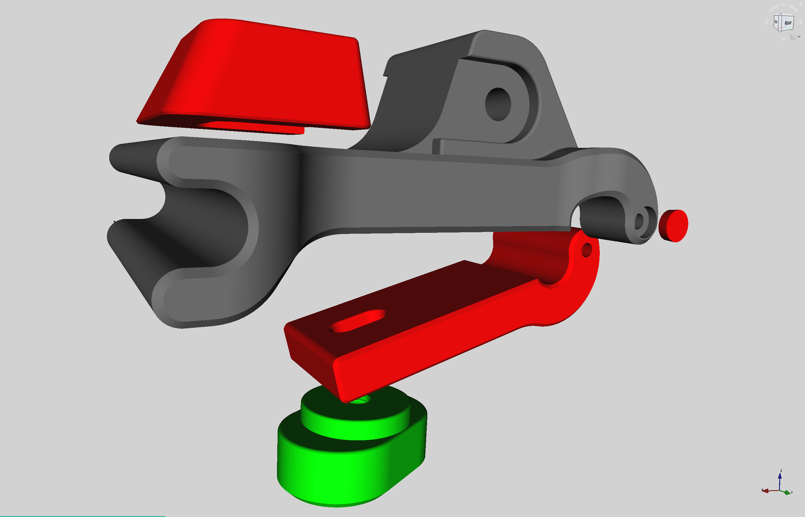 Bike trailer hitch adapter for rear rack (FreeCAD) by NUeB | Download ...