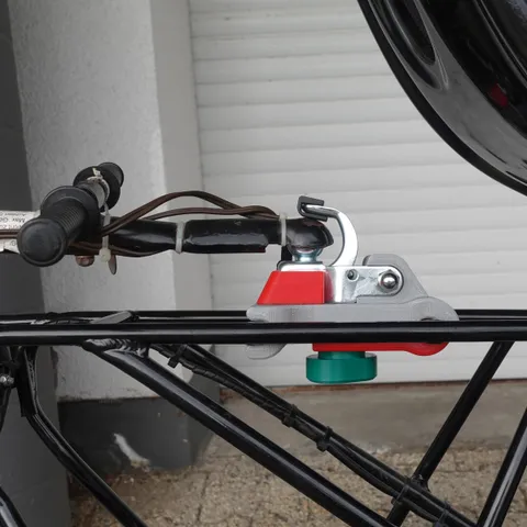 Bike trailer hitch adapter for rear rack (FreeCAD)