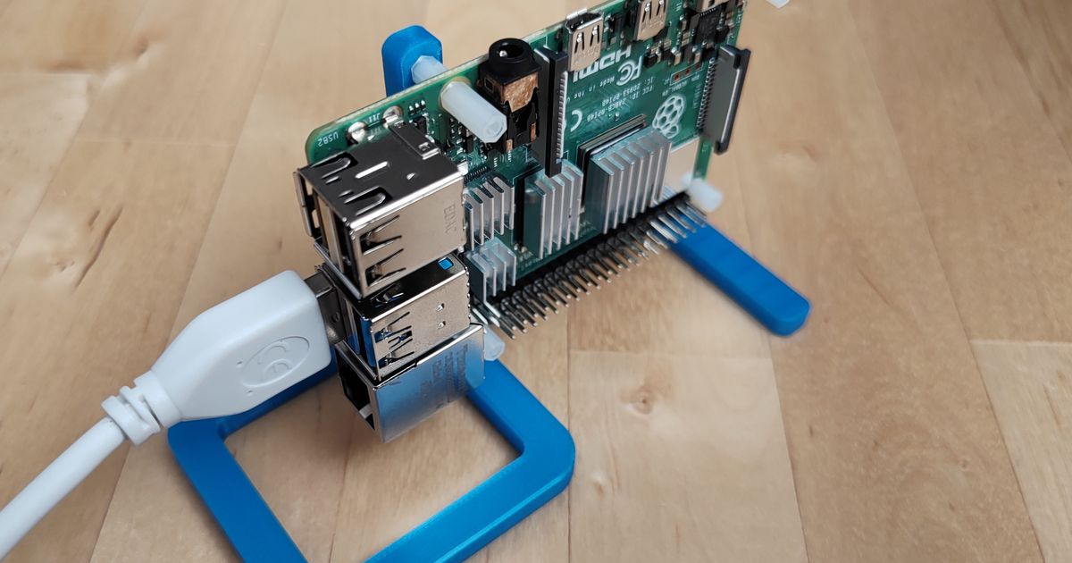 Raspberry Pi 4 vertical stand by wavexx | Download free STL model ...