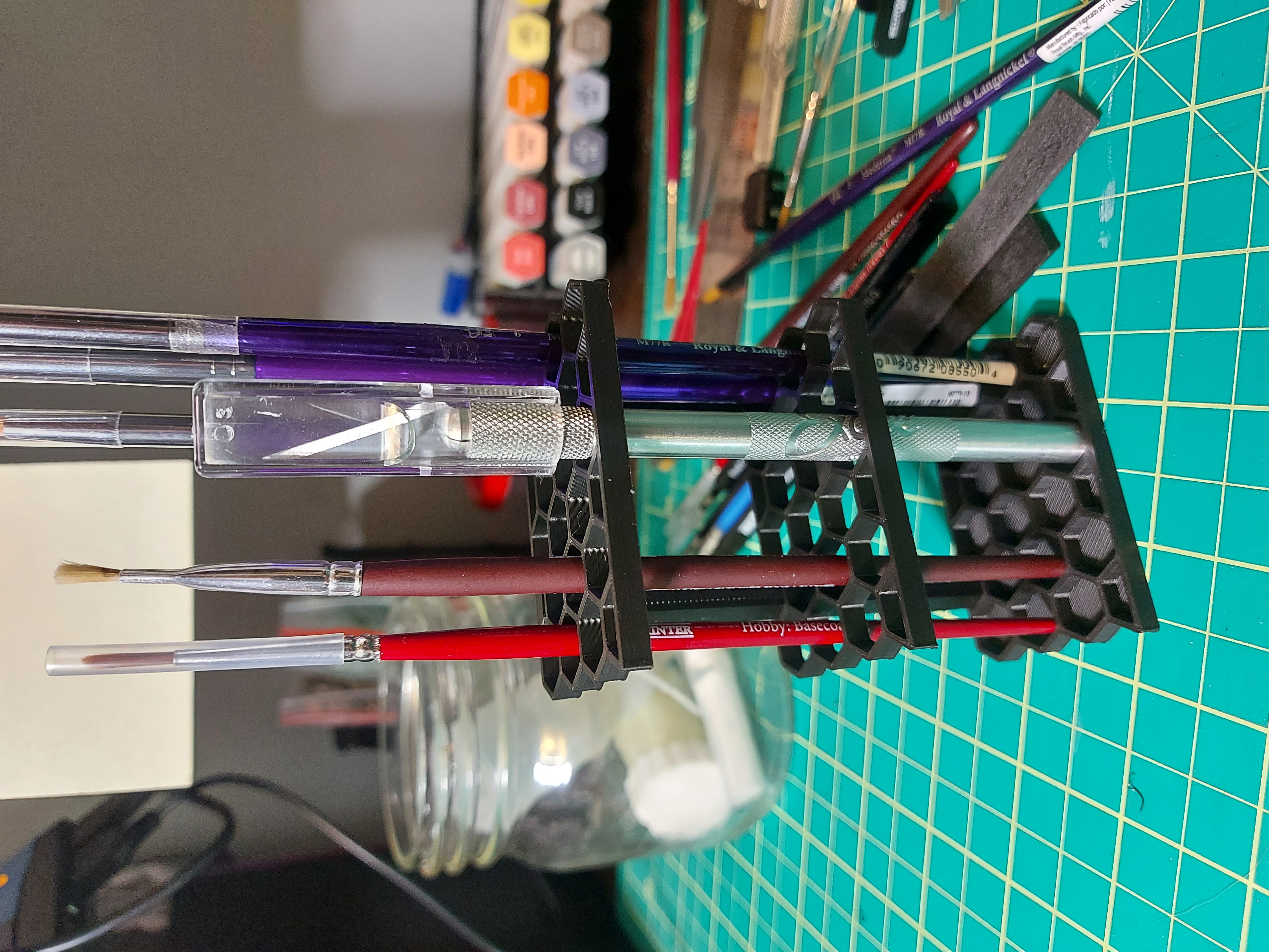 Floating Paint brush holder/stand