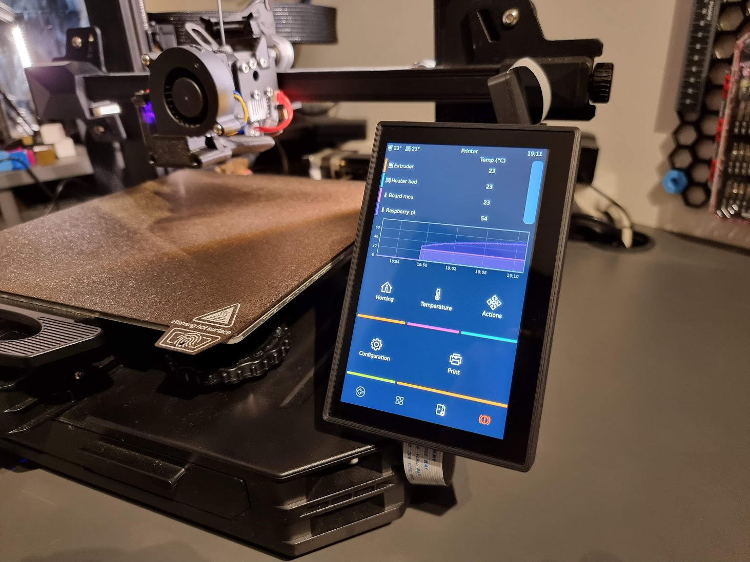 PITFT50 V2 vertical display mount Ender 3 S1 (Pro)