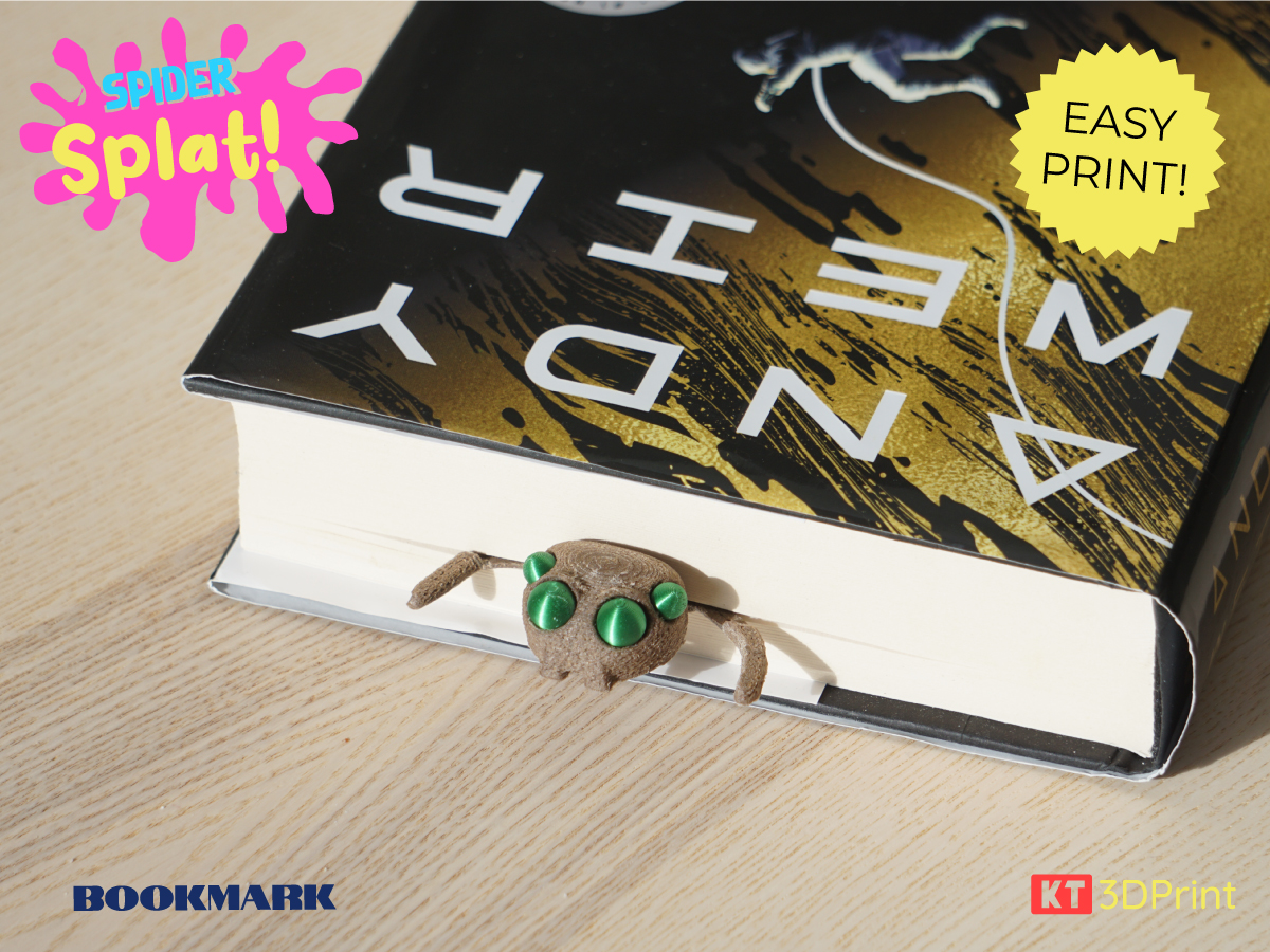 Spider splat! Bookmark - Easy and quick print