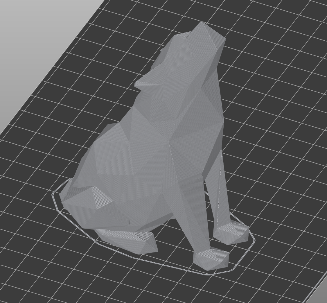 Miniatura 2 do modelo 3D (Fixed) Low Poly Howling Wolf