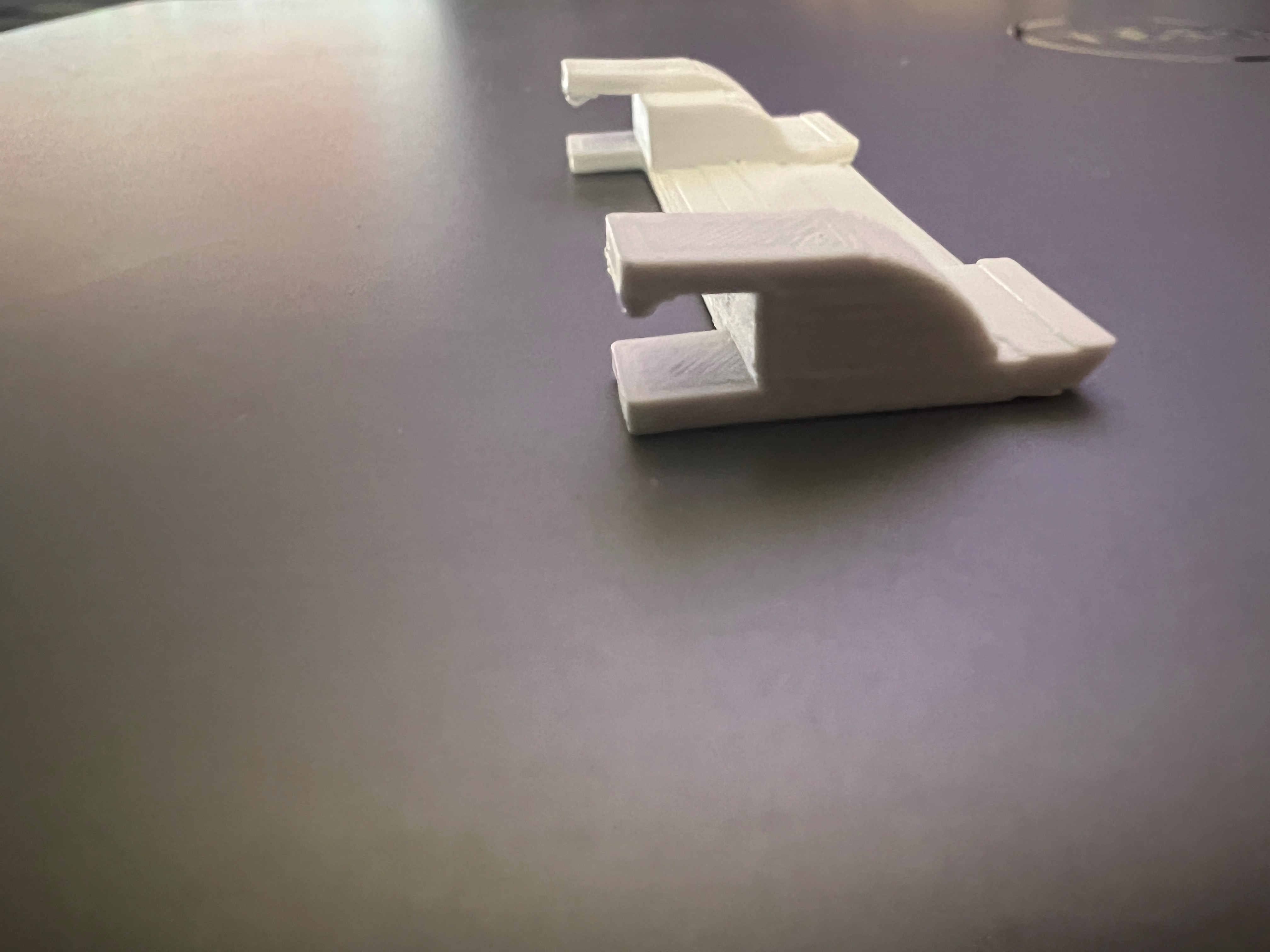 Bambu Lab X1 Carbon Poop Chute Door Top Extension snap on 3D model thumbnail