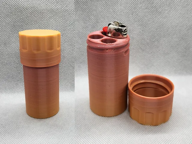 Bic + 2 smokes screw-top container
