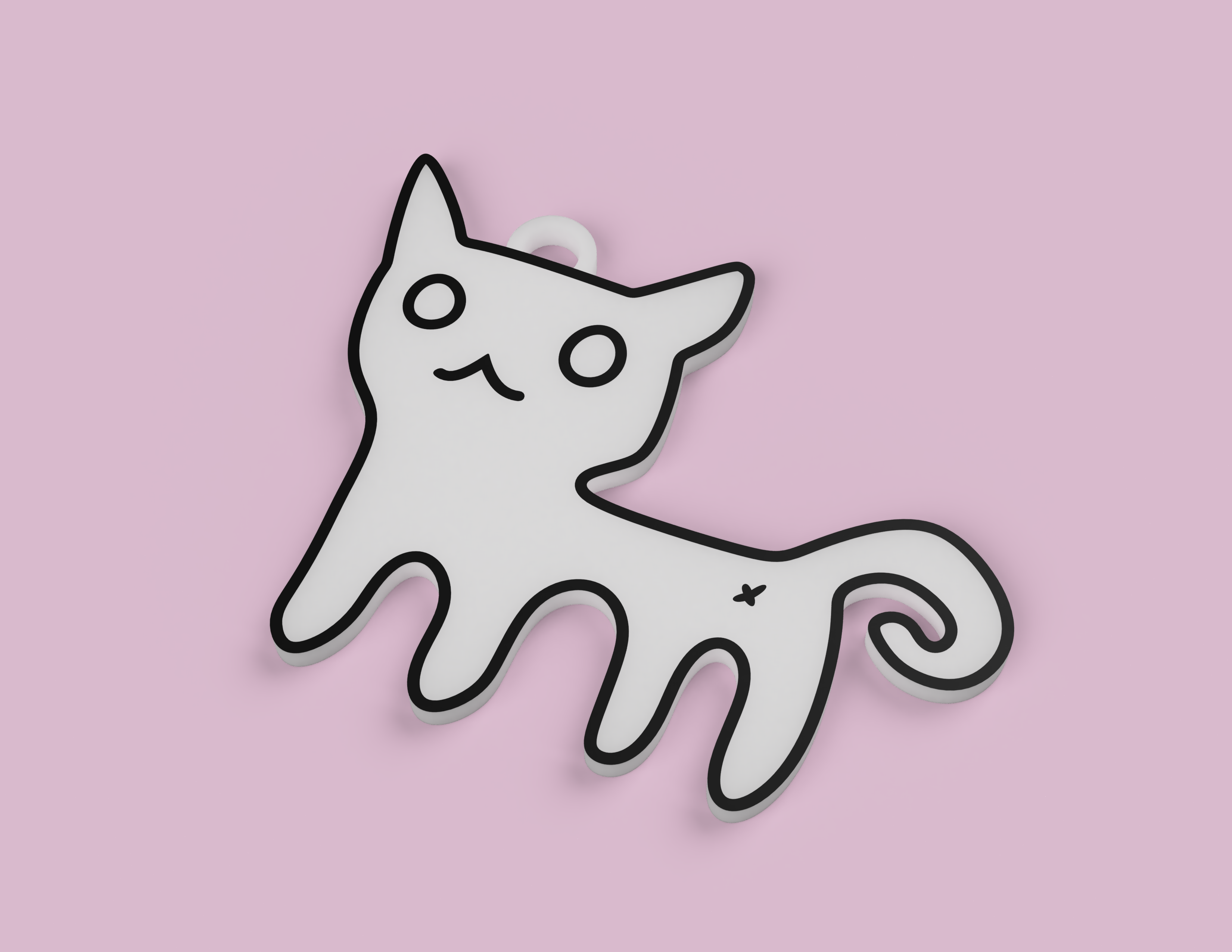 Cat Keyring by Aimée Wright Download free STL model