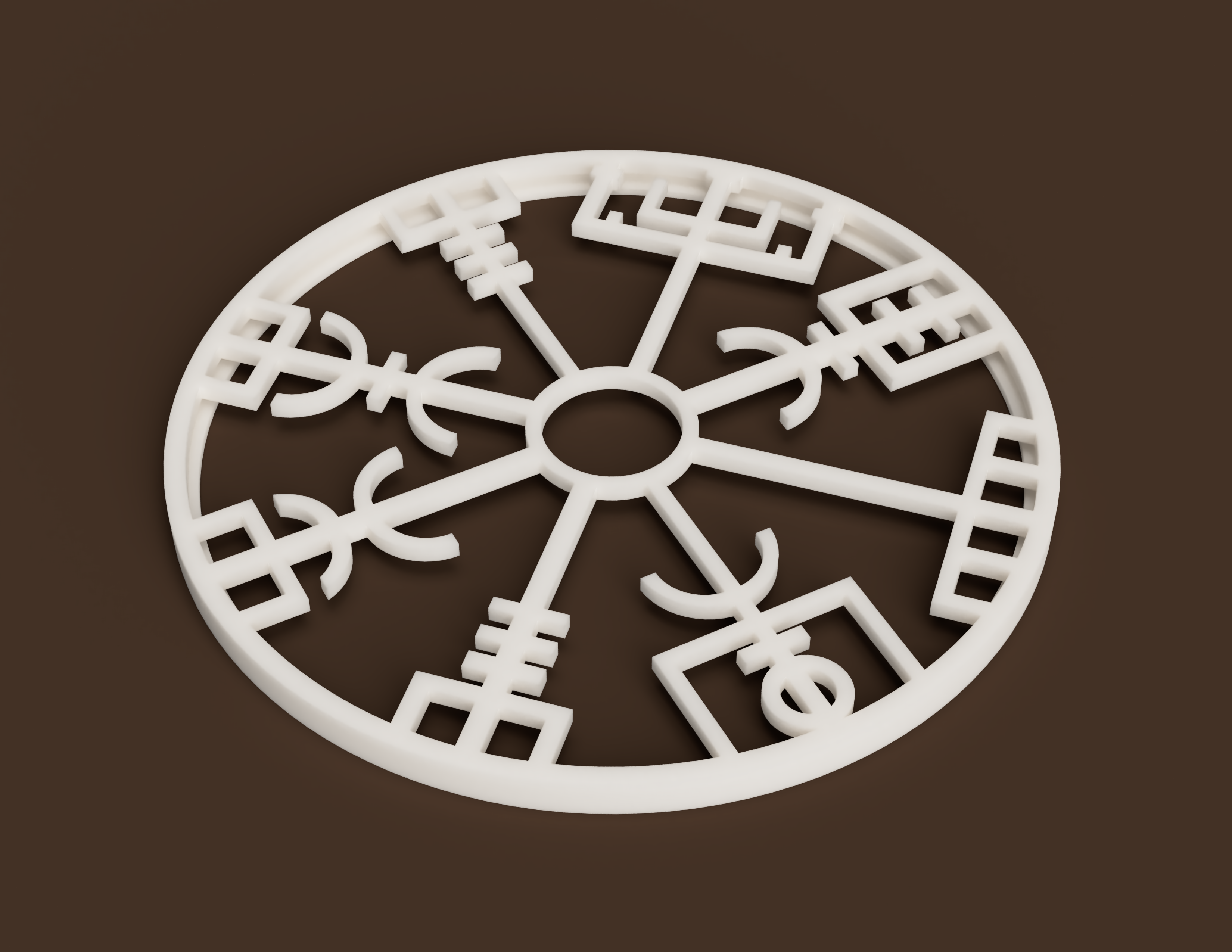 Miniatura 2 do modelo 3D Vegvísir Coaster