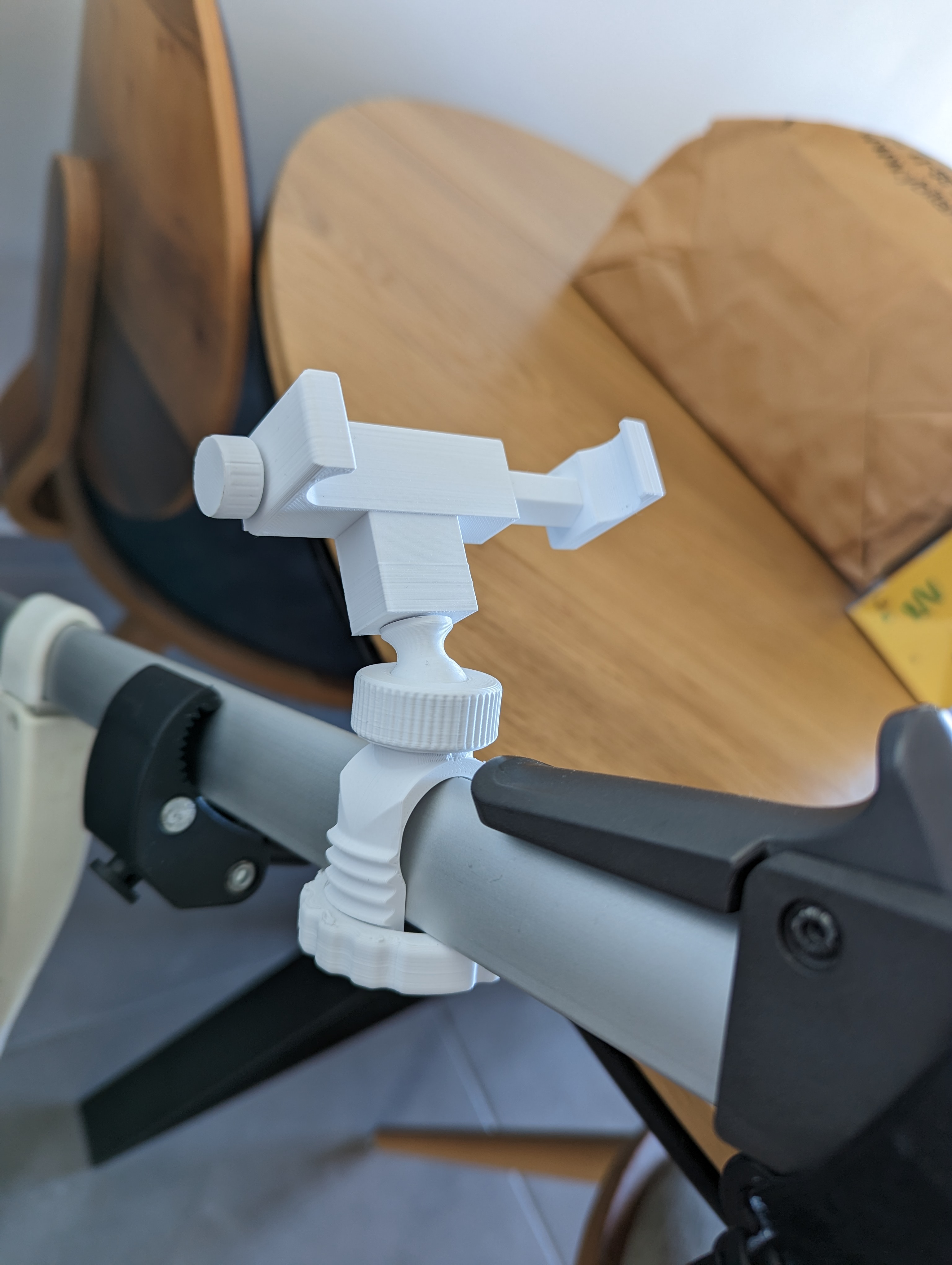 Stroller phone holder