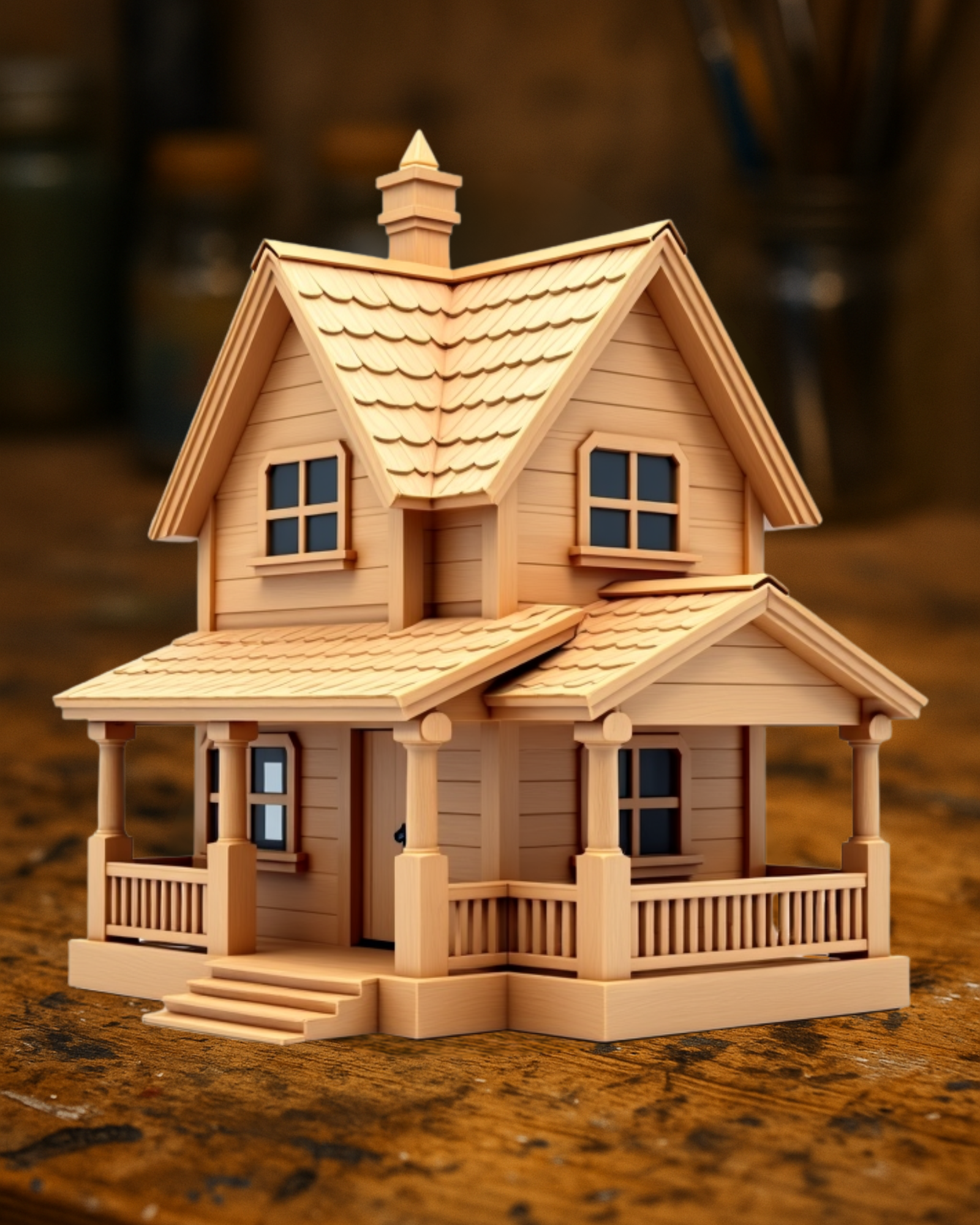 Miniature Wooden House