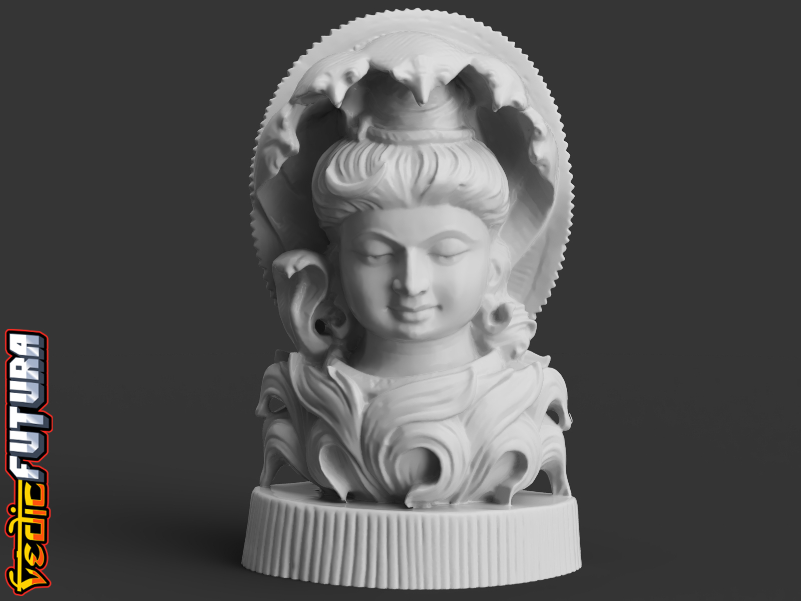 Shiva bust with Divine snake hood