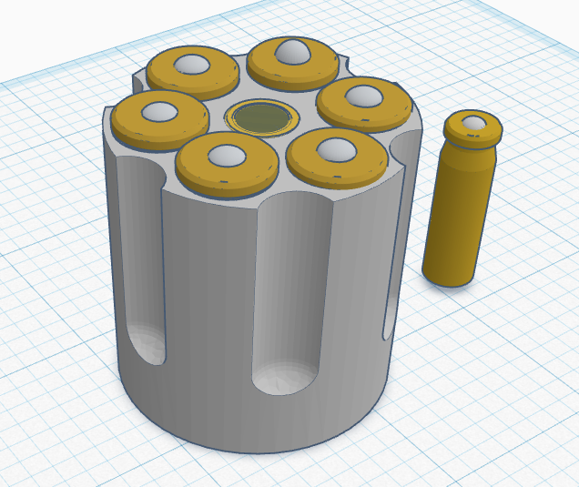 "The 6 Shooter" A Fun Colt 45 - 45 Record Adapter w/ Removable Snapcaps