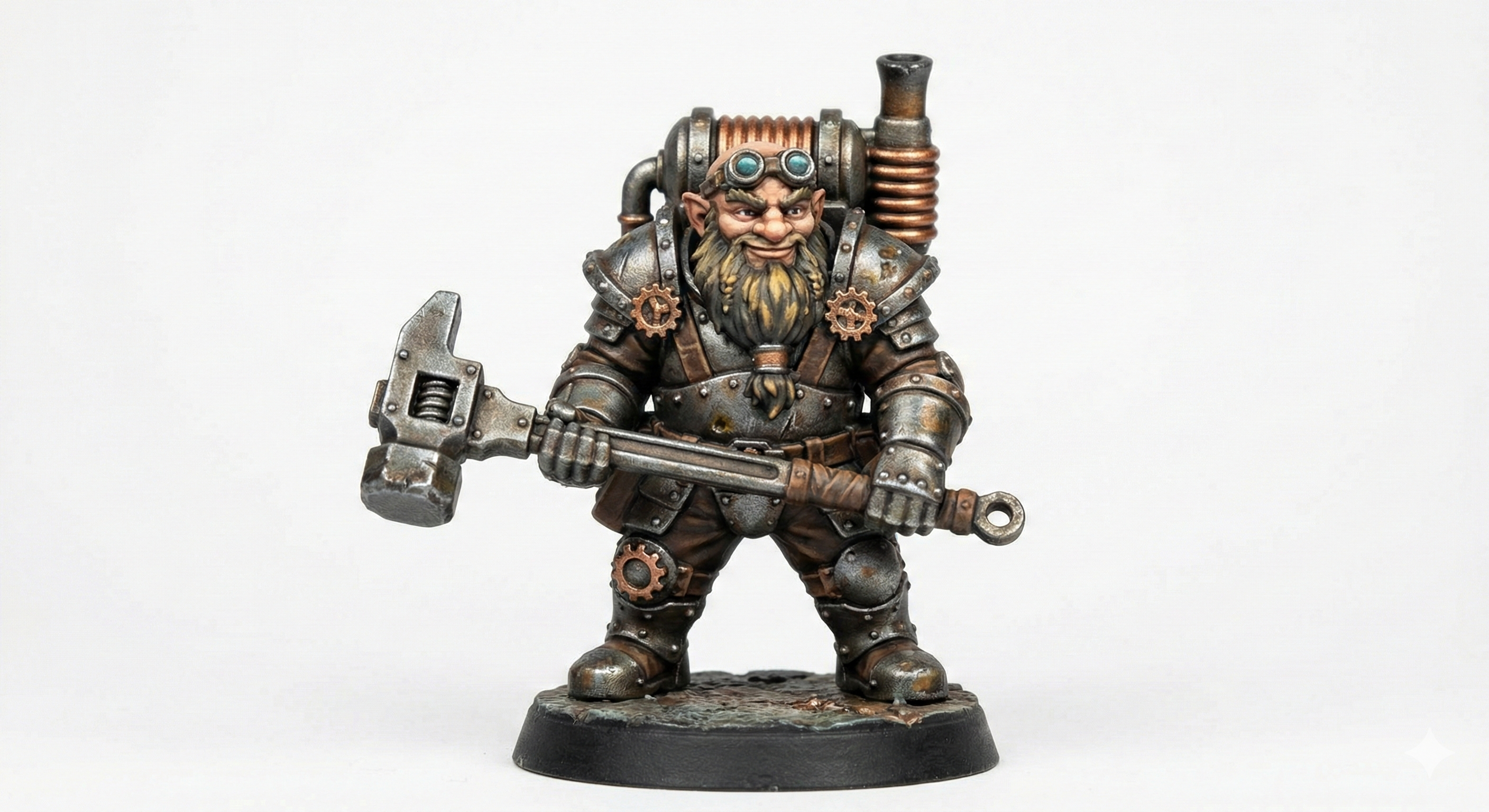 Thorum Sparkhammer – Steampunk Dwarf Artificer Miniature