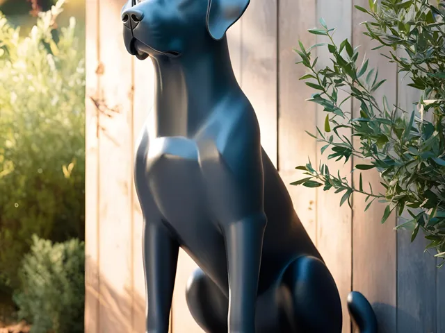 Minimalist Labrador Sculpture, Labrador Statue