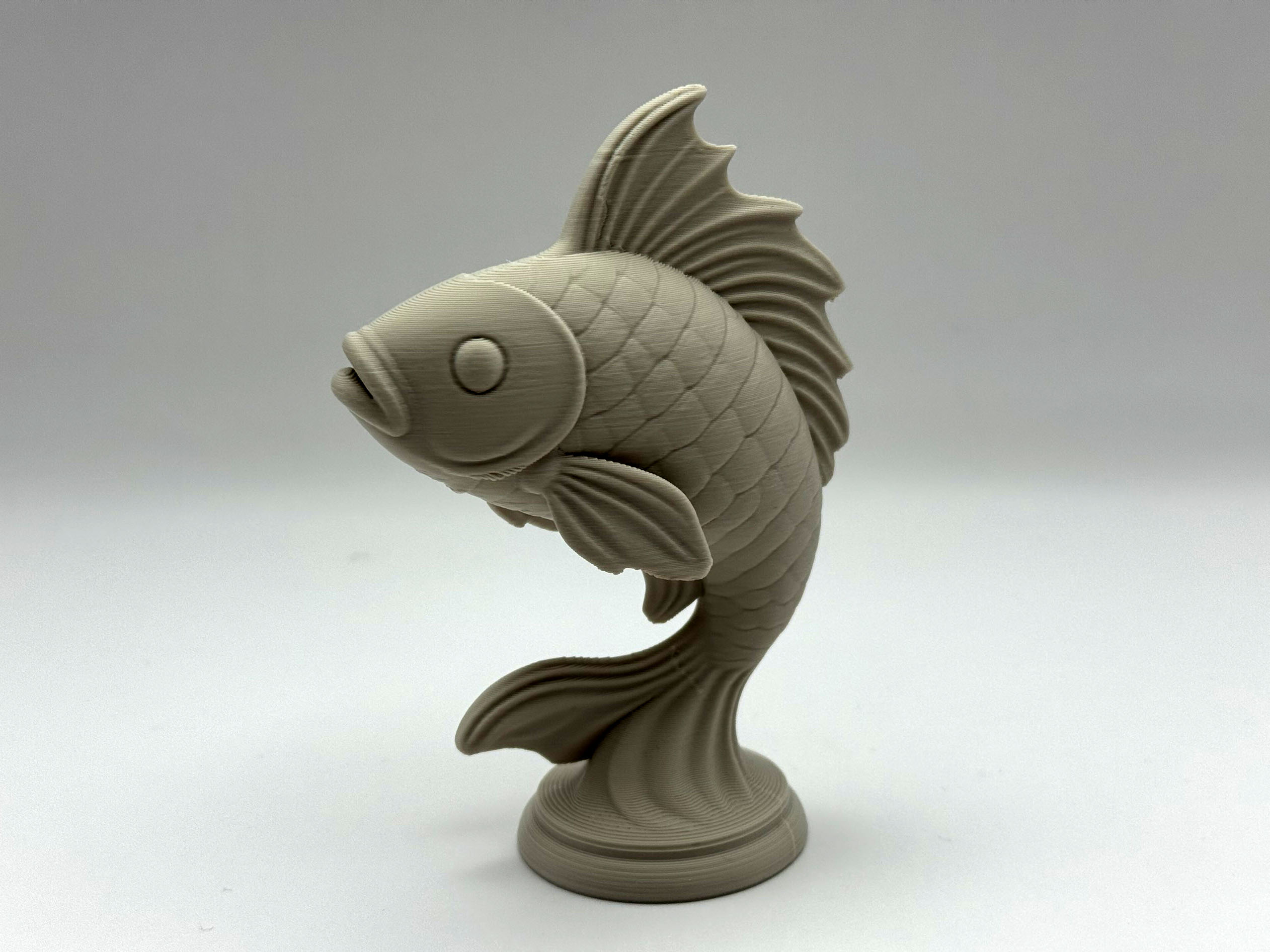 Jumping Koi Fish Statue