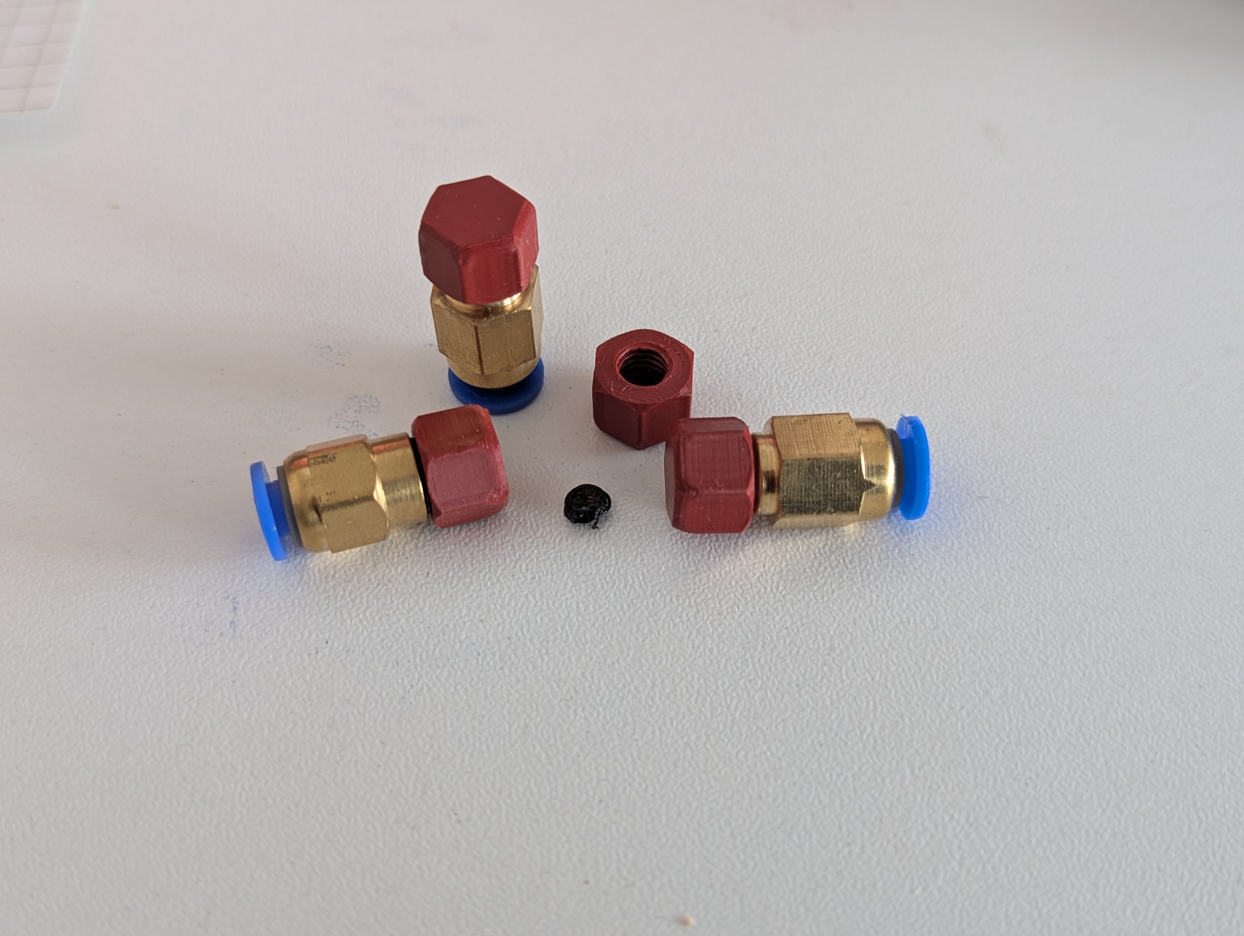 Airtight PTFE Quick Coupler Cap (M6/4mm) with TPU Seal – For Dry Boxes & Multi-Filament Setups