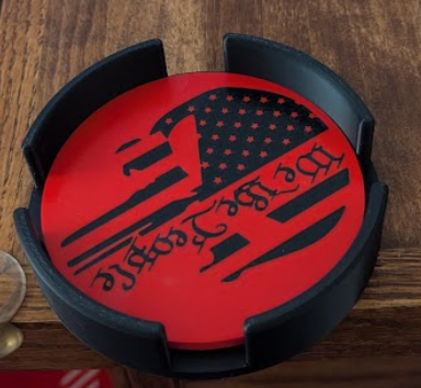 Punisher "We the people" Coaster and holder