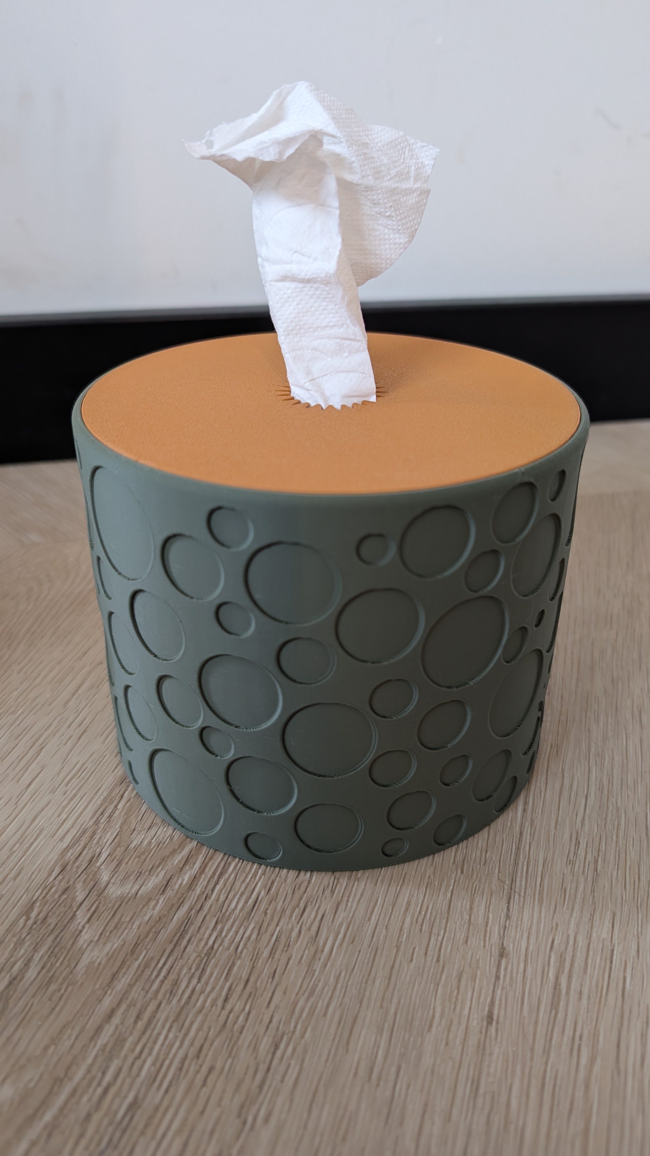 Toilet paper tissue box bubbles