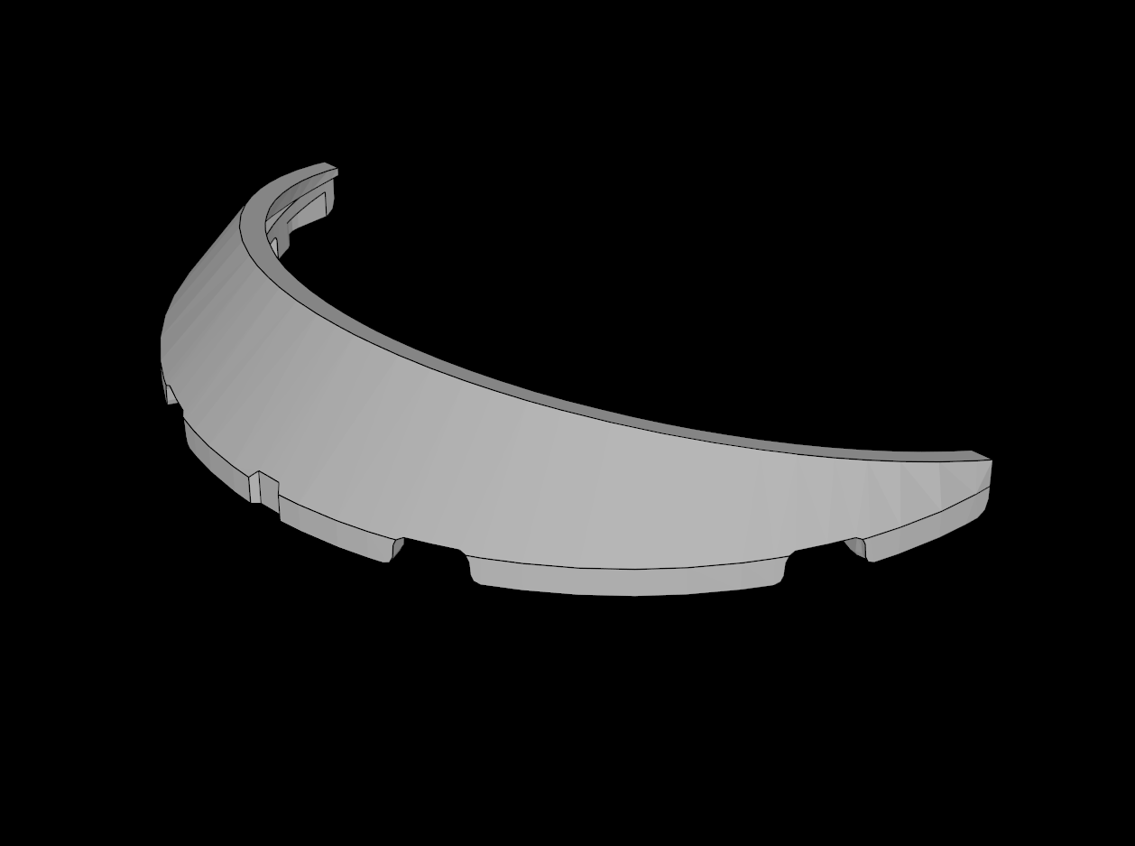 Lego Compatible (7207.dat) Windscreen 4 x 8 x 1 Curved