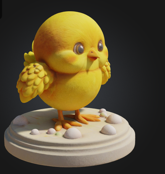 Easter Chick on plinth