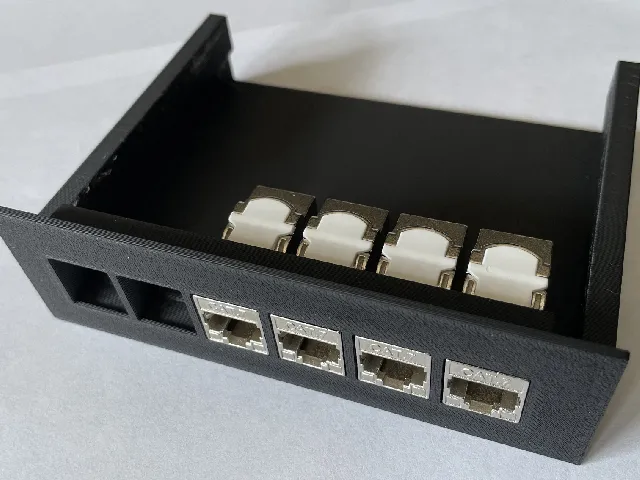RackMod 1U Slide Modul 6x Keystone