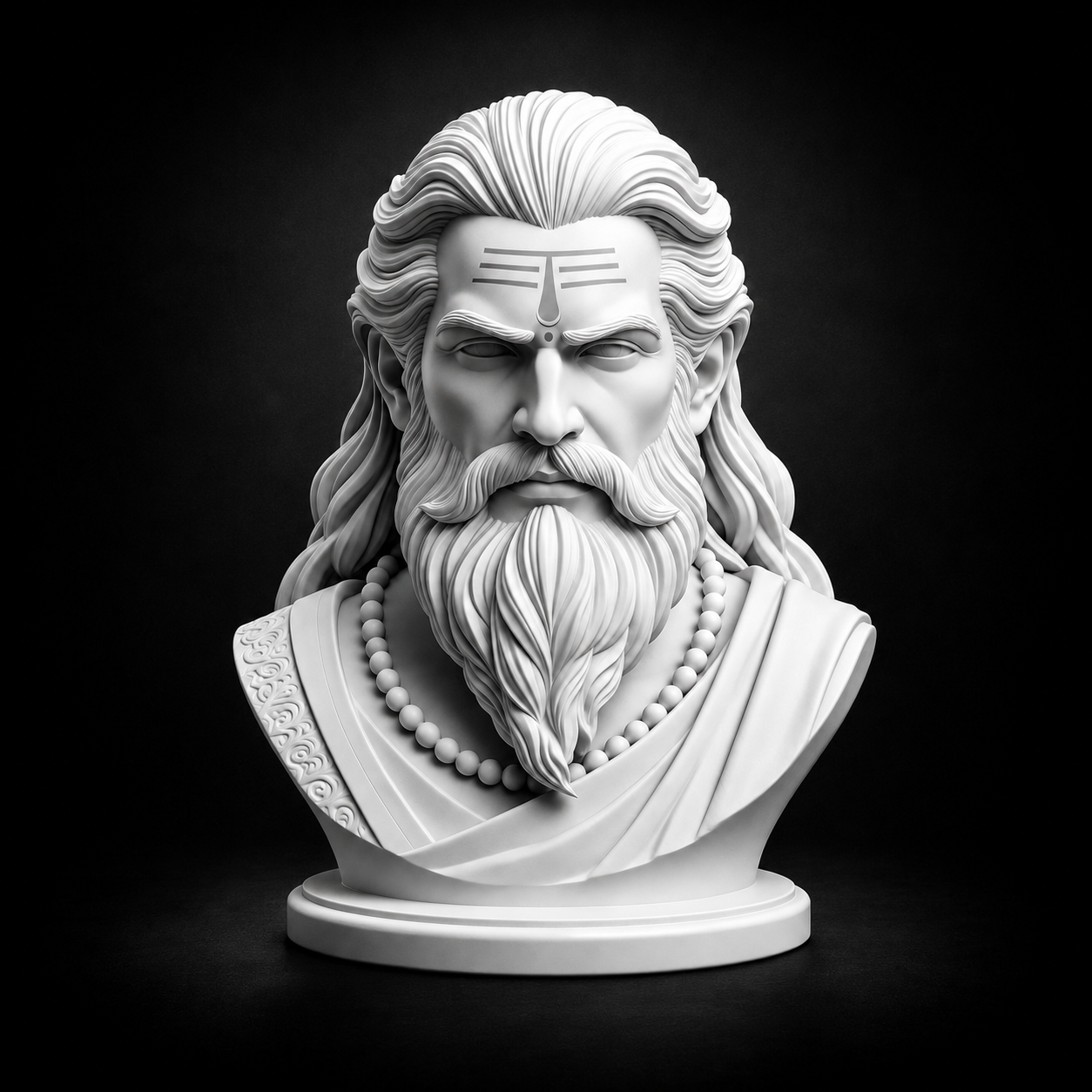 Wise Sage Bust STL | Spiritual Guru Statue | Mythological Master Sculpture