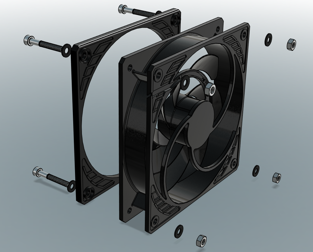 Inlet Spacer for Arctic P12 120x25mm fans