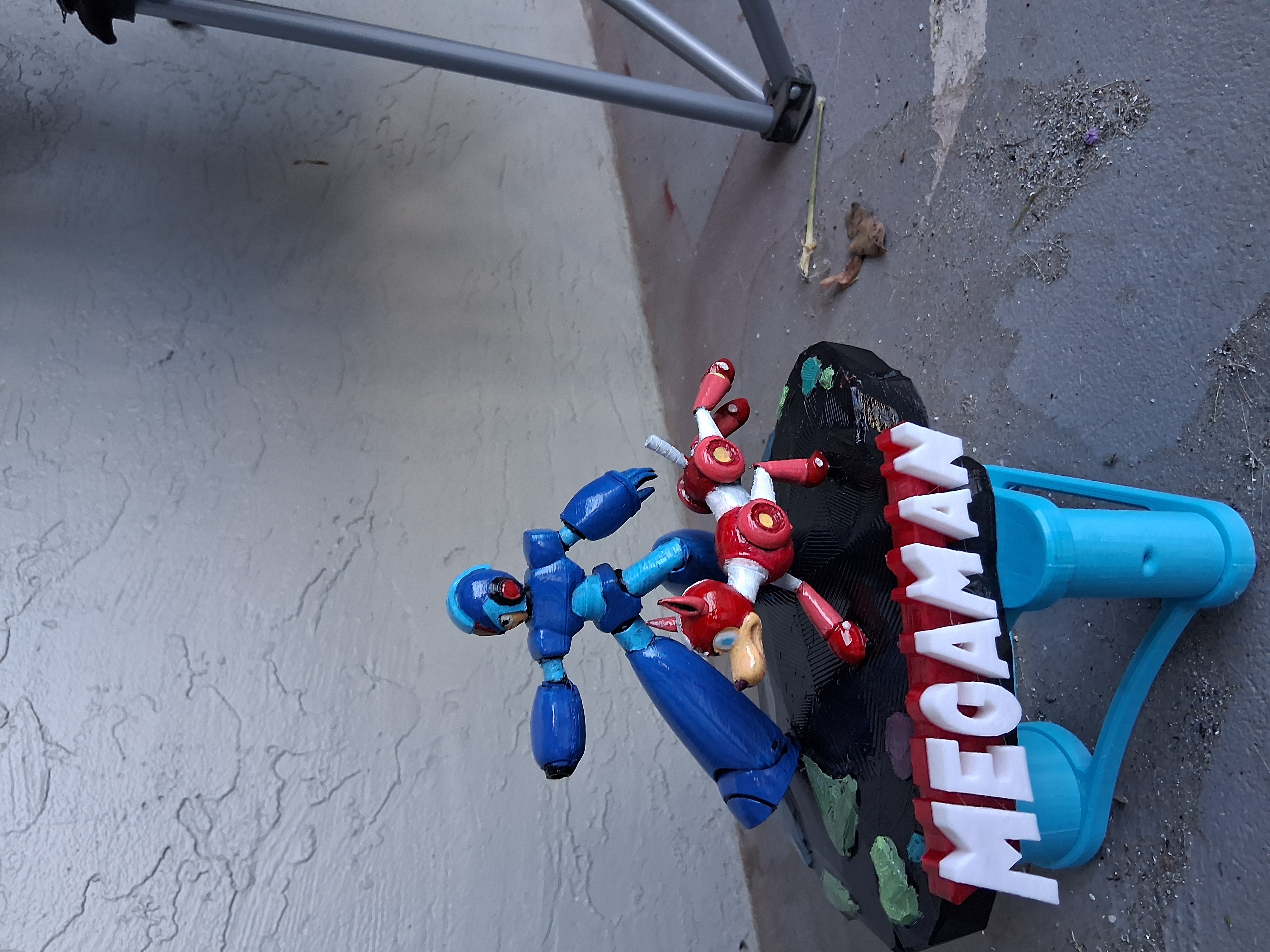 MegaMan and Rush statue