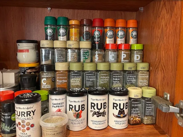 Spice bottle organizer for cupboard