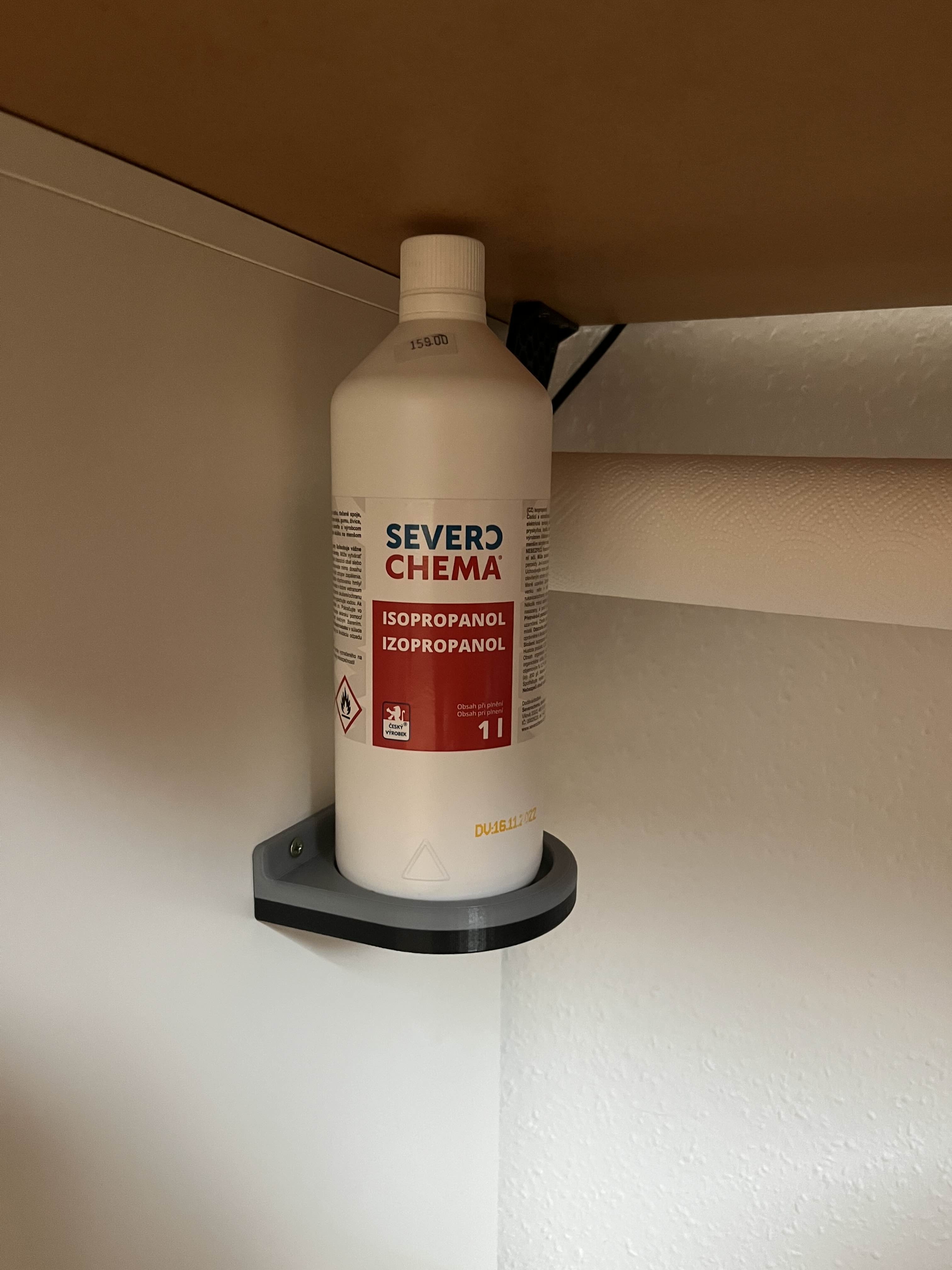 Isopropanol wall mounted holder