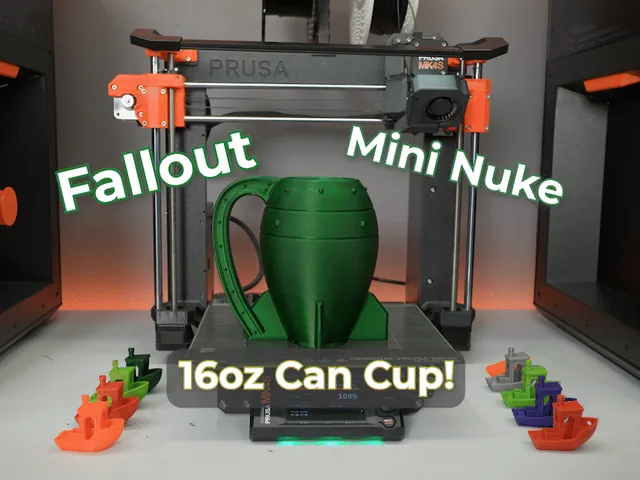 Fallout Mini Nuke Can Cup - 16oz Can Holder for Energy Drinks - 2025 Remaster!