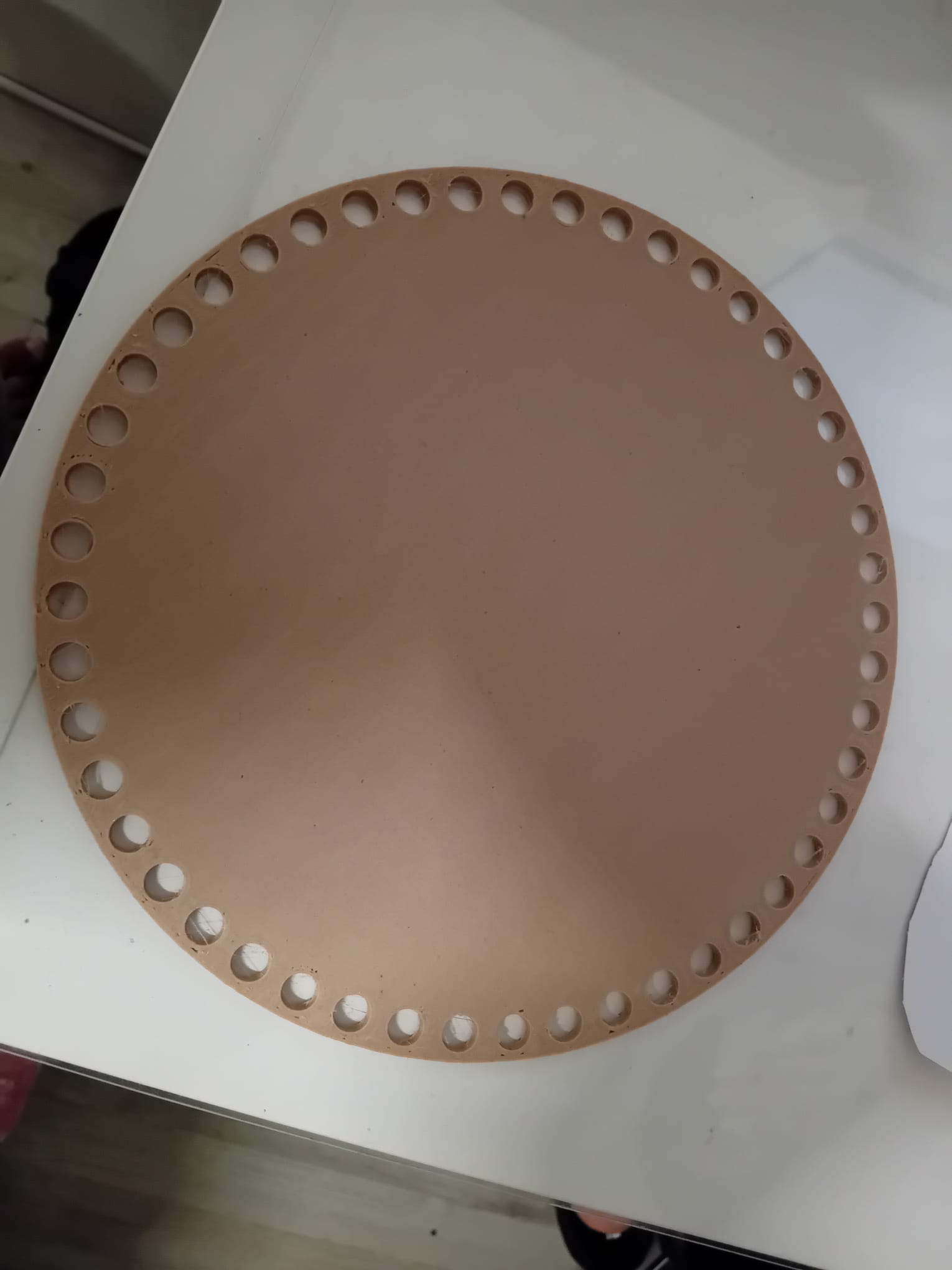 Parametric Crochet Basket Base / Parametrischer Häkelkorb-Boden – 200 mm, 8 mm Holes
