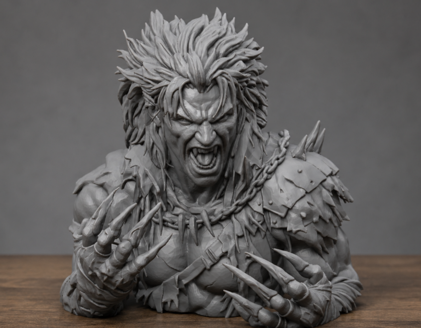 Werewolf Bust Statue