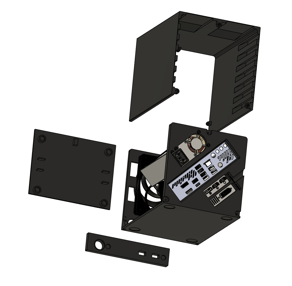 Miniatura 3 do modelo 3D SFF Mini ITX Steam Machine Case