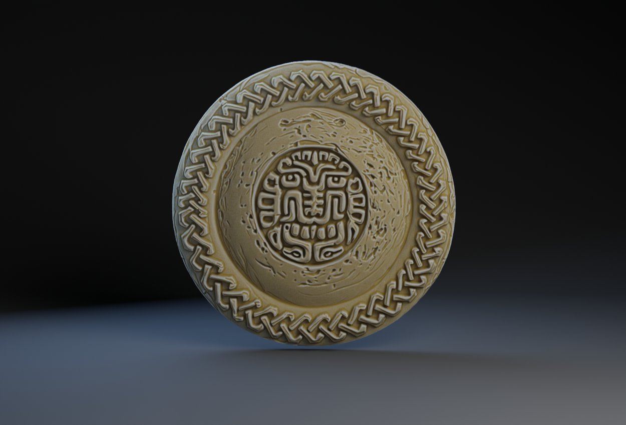 Chavín Chest Ornament with Agnathic Feline
