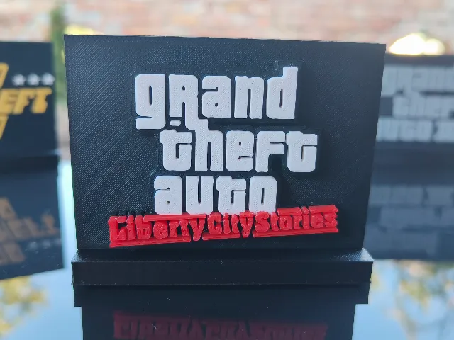 GTA Liberty City Stories Logo with Display Stand