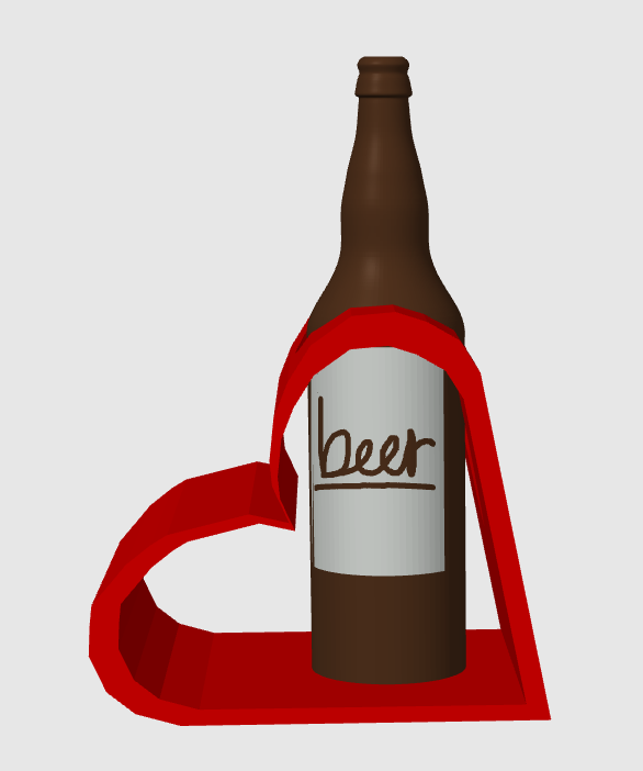 heart beer bottle holder