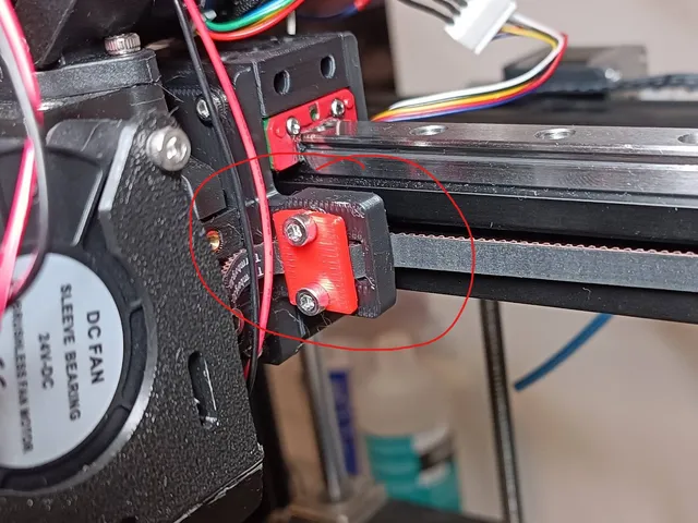 Better Hero Me Ender 5 Style Linear Rail Front Belt Connection