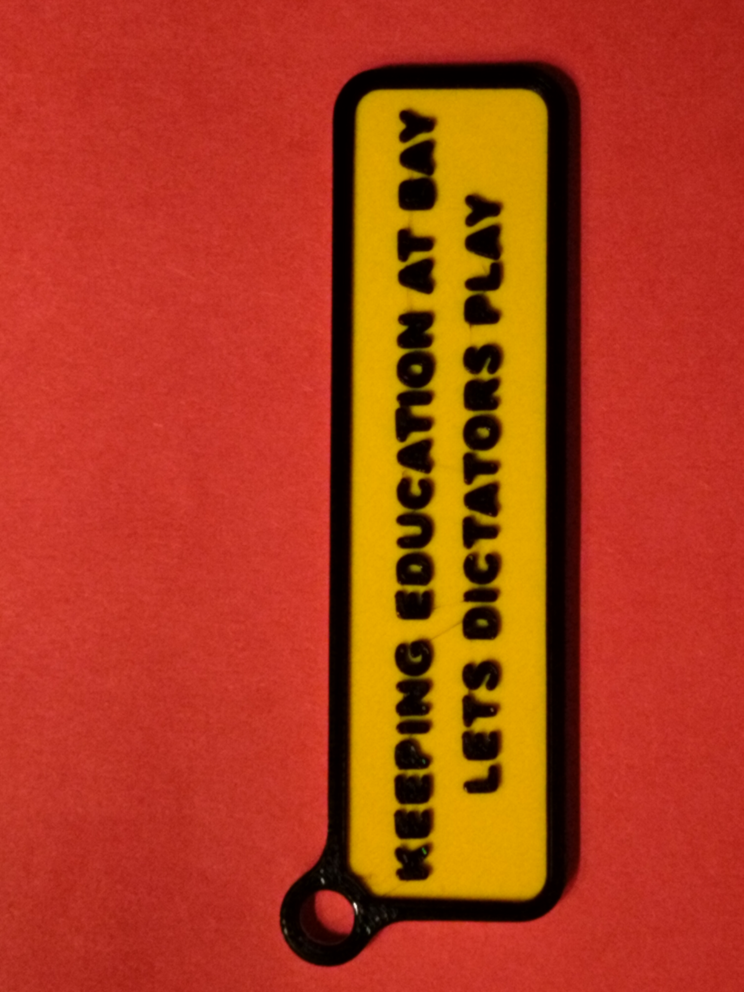 Keeping education at bay lets dictators play key chain