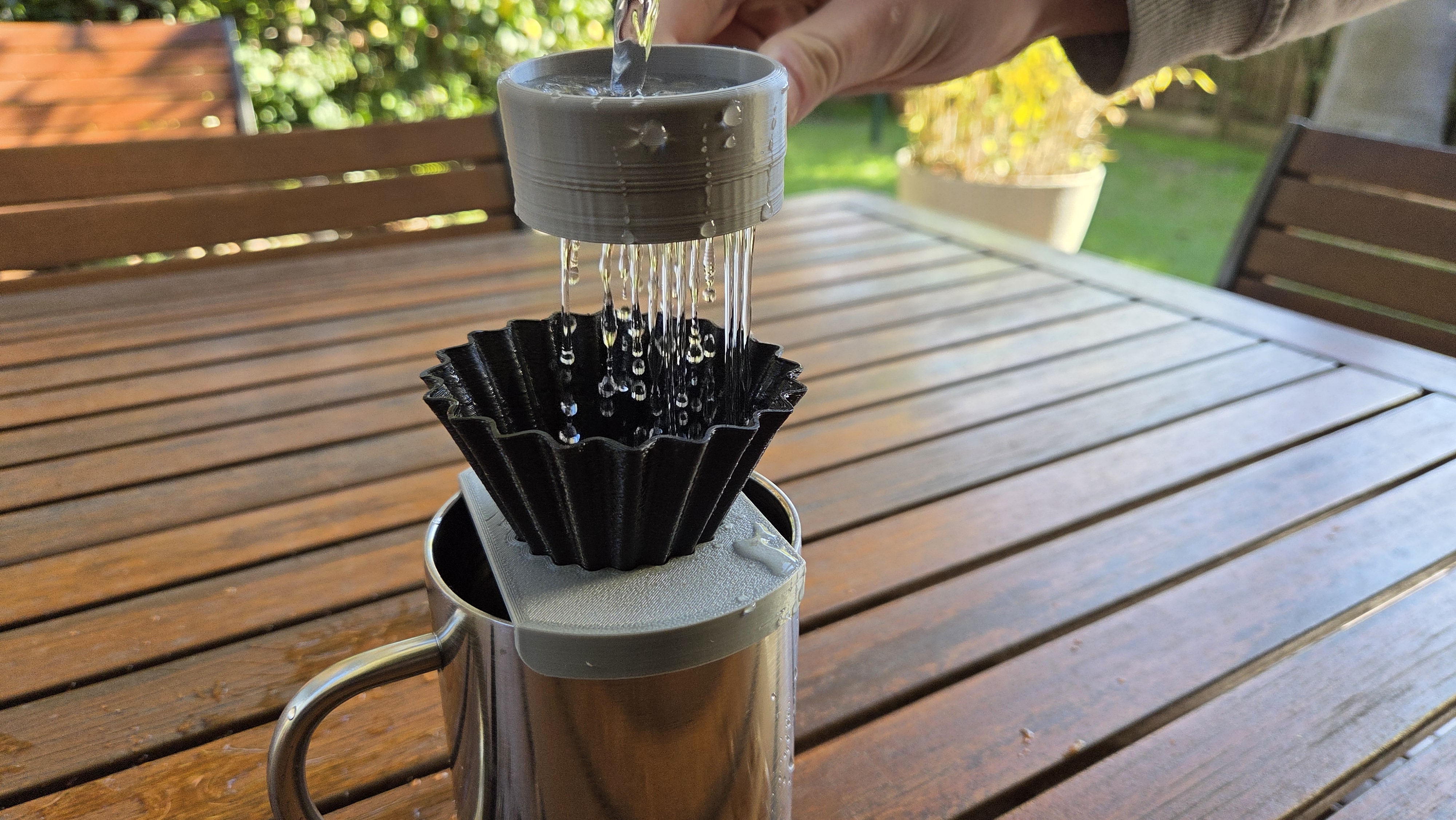 Pour over coffee maker with shower 3D model