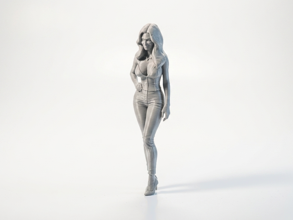 Slim Lady In Bodysuit Female Figure 3D Printable