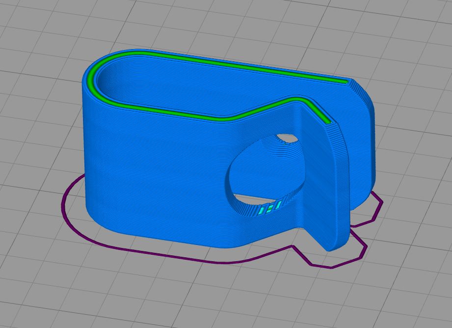 Miniatura 3 do modelo 3D Simple wall-mounted cable clip