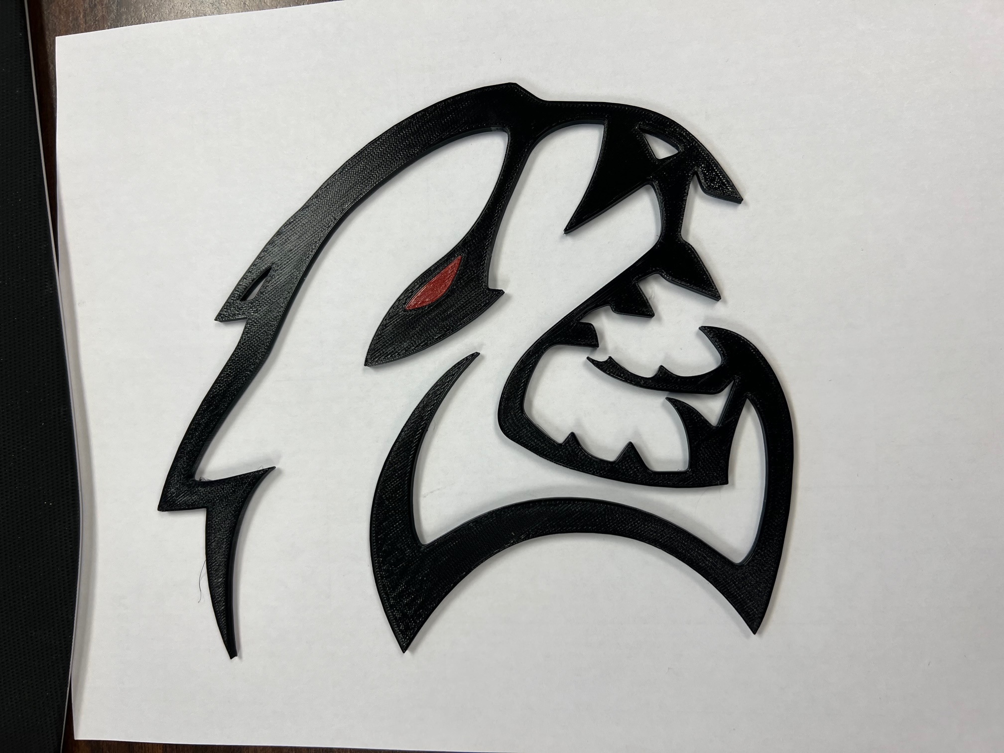 Hellcat emblem with red eye