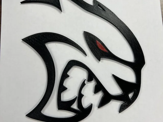 Hellcat emblem with red eye