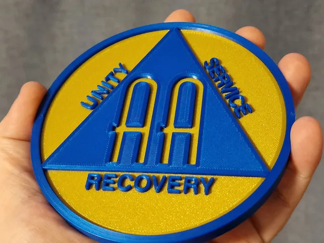 Alcoholics Anonymous - dual sided coin