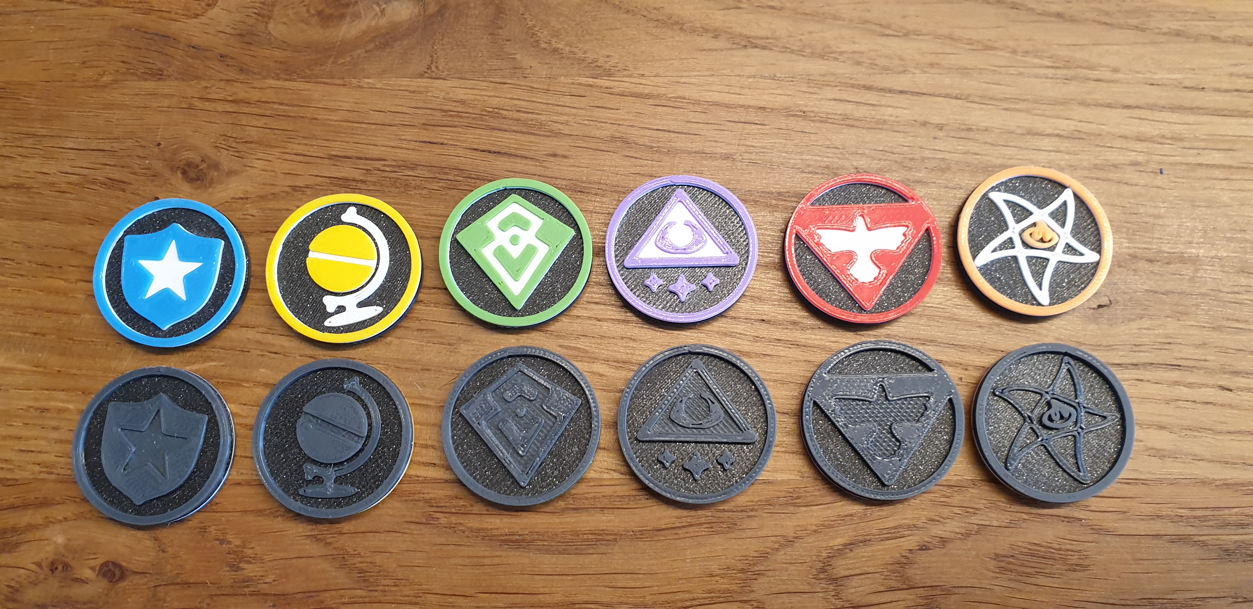 Arkham Horror TriColor Action Tokens