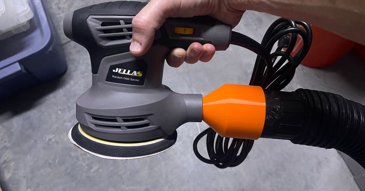 Shop vac to orbital sander adapter by DaveTheYellowDart Download free