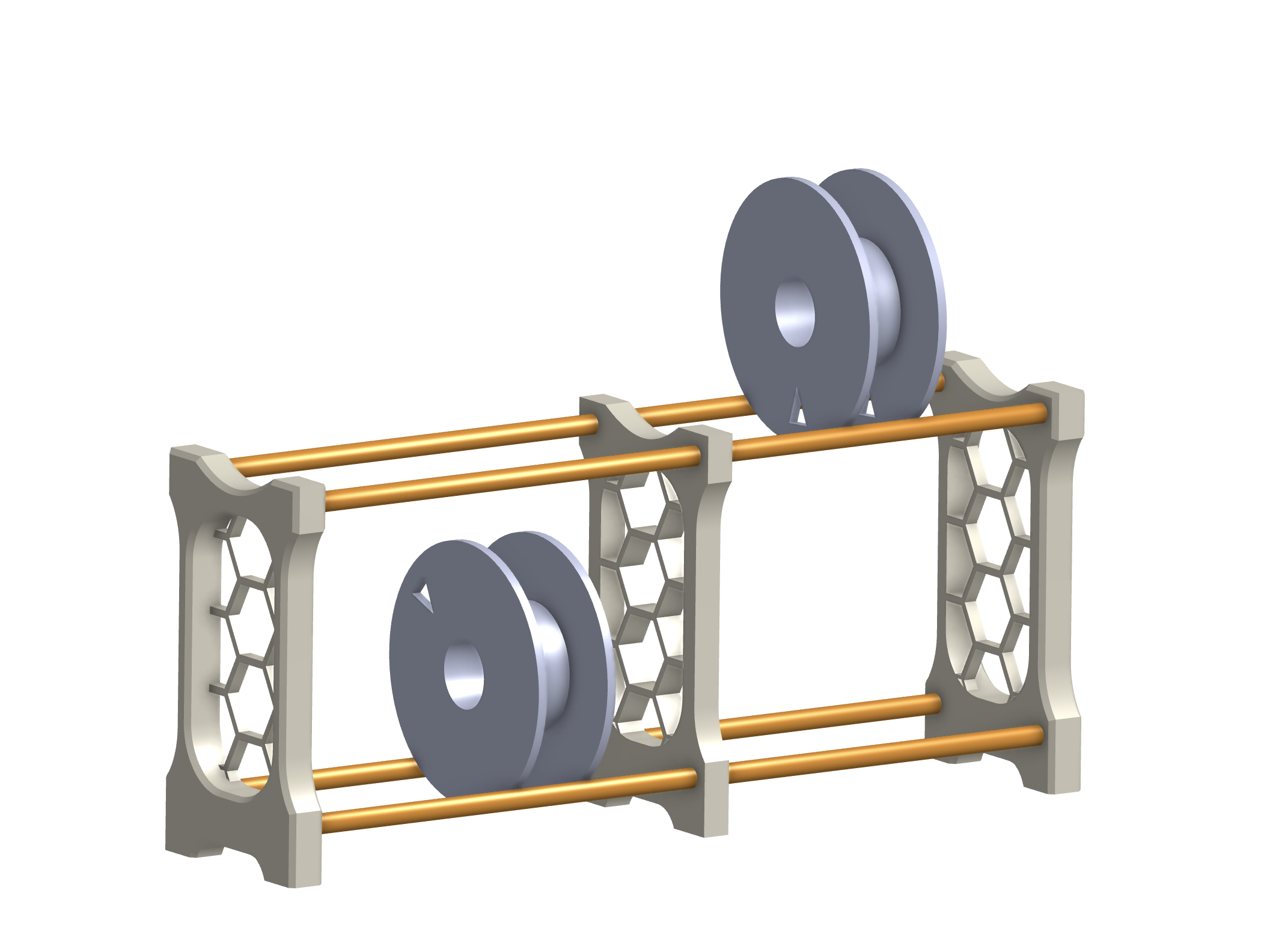 Filament Rack Remix - Copper Tubes with Center Stand