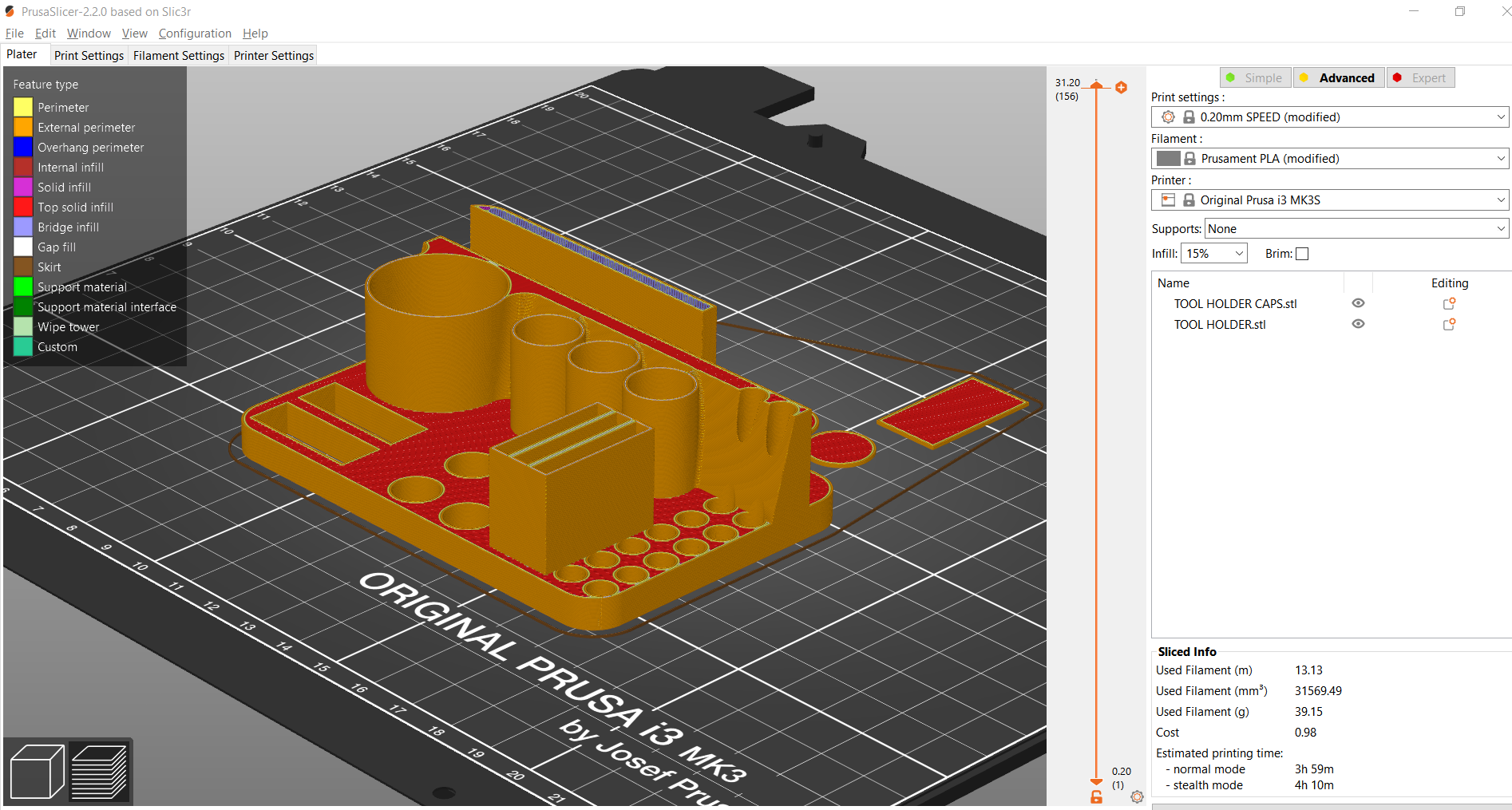 Prusa i3 Mk3S (or other) Tool Holder by Chris A | Download free STL ...